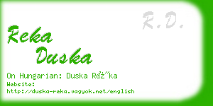 reka duska business card